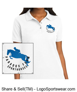 Port Authority Adult Female Polo - White Design Zoom